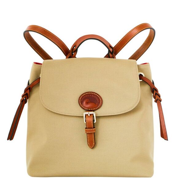 Dooney & Bourke Handbags - Dooney & Bourke Nylon Flap Backpack - Khaki